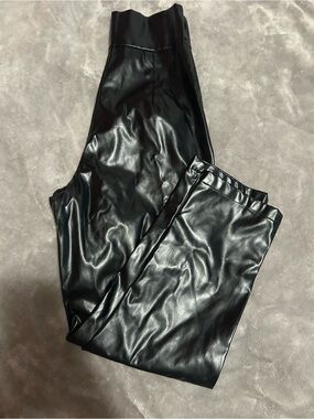 Women’s  Black Faux Leather Pants